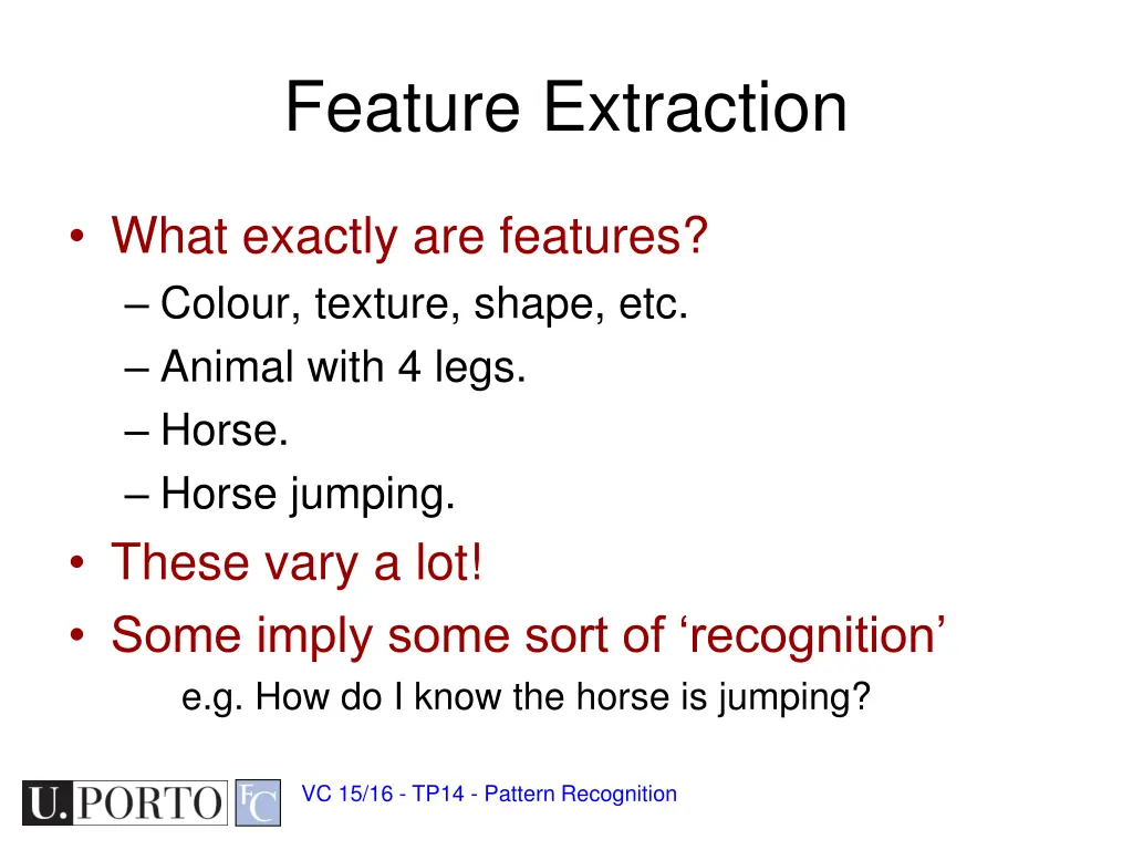 feature extraction