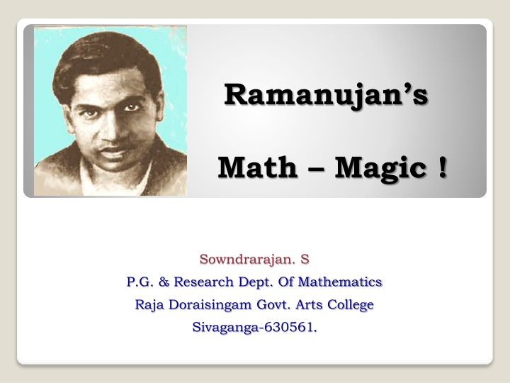 ramanujan s