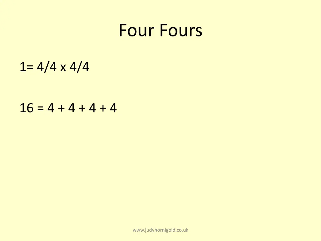 four fours