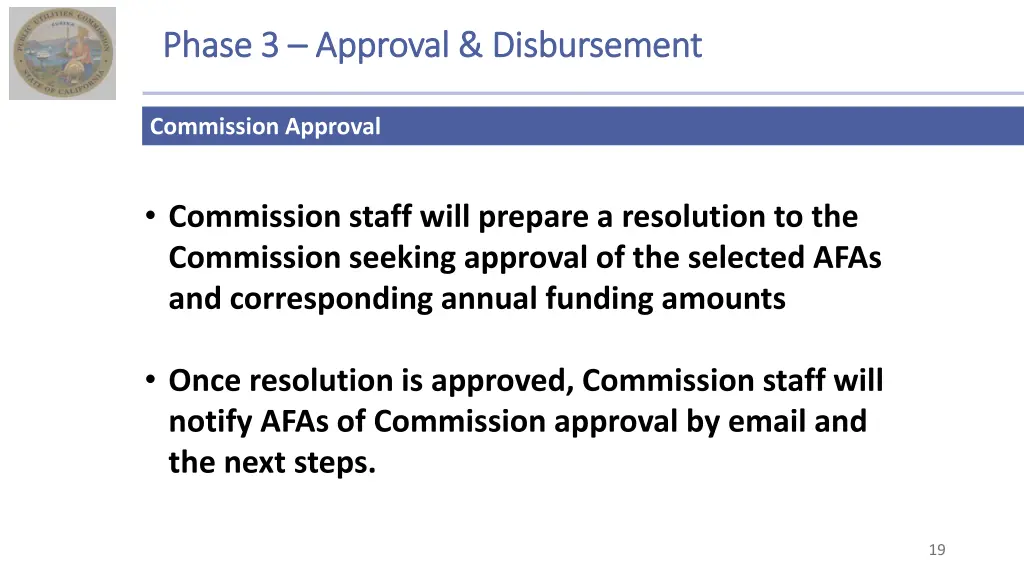 phase 3 phase 3 approval disbursement approval