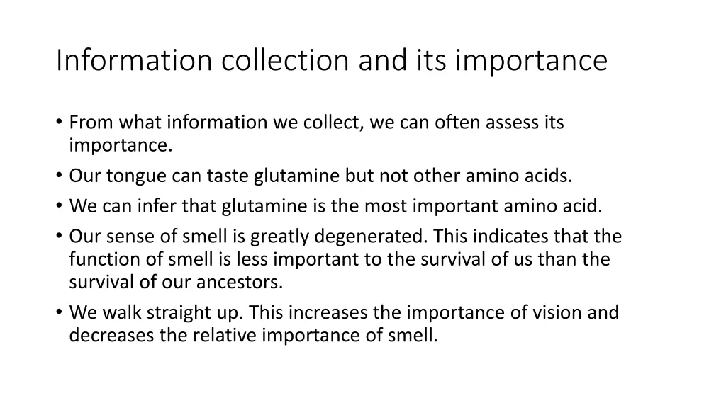 information collection and its importance