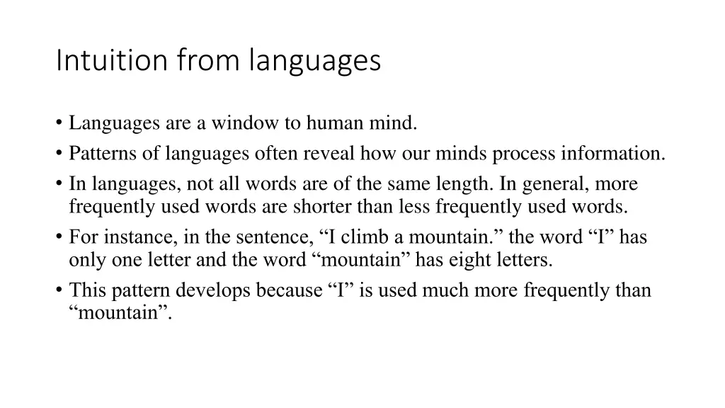 intuition from languages