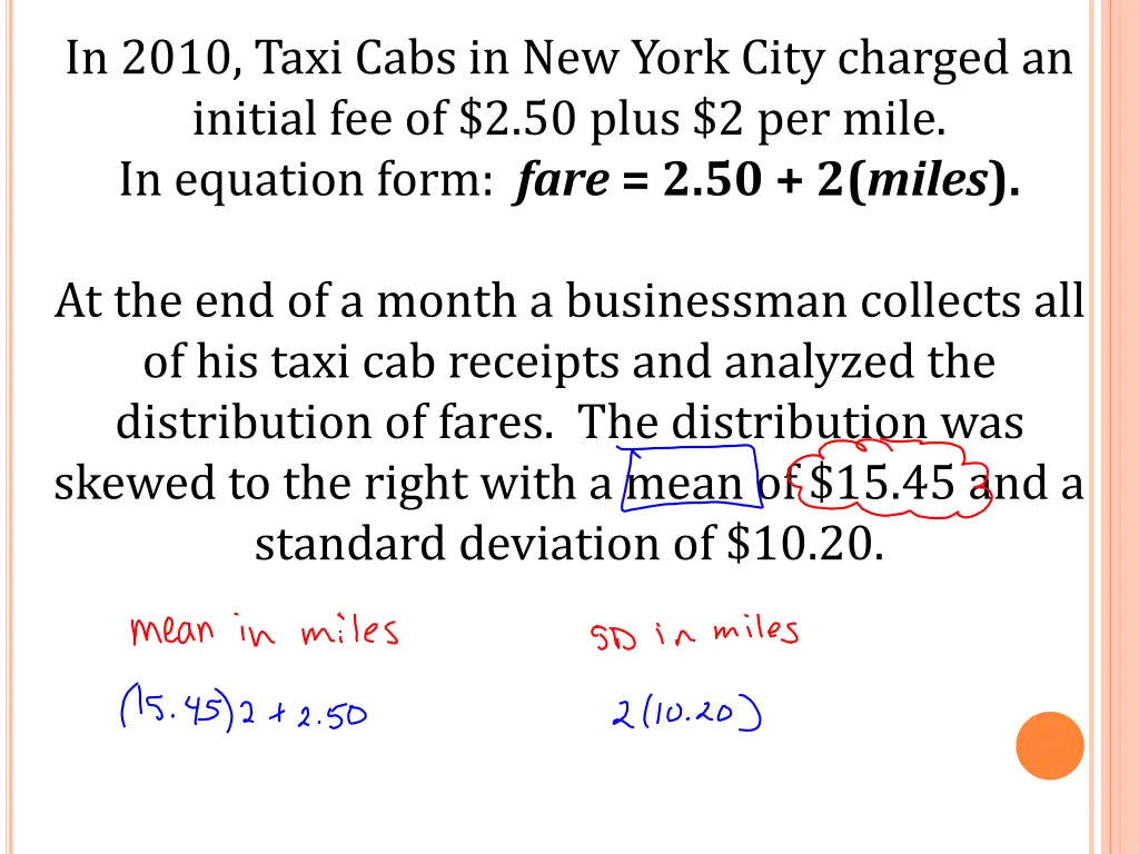 in 2010 taxi cabs in new york city charged