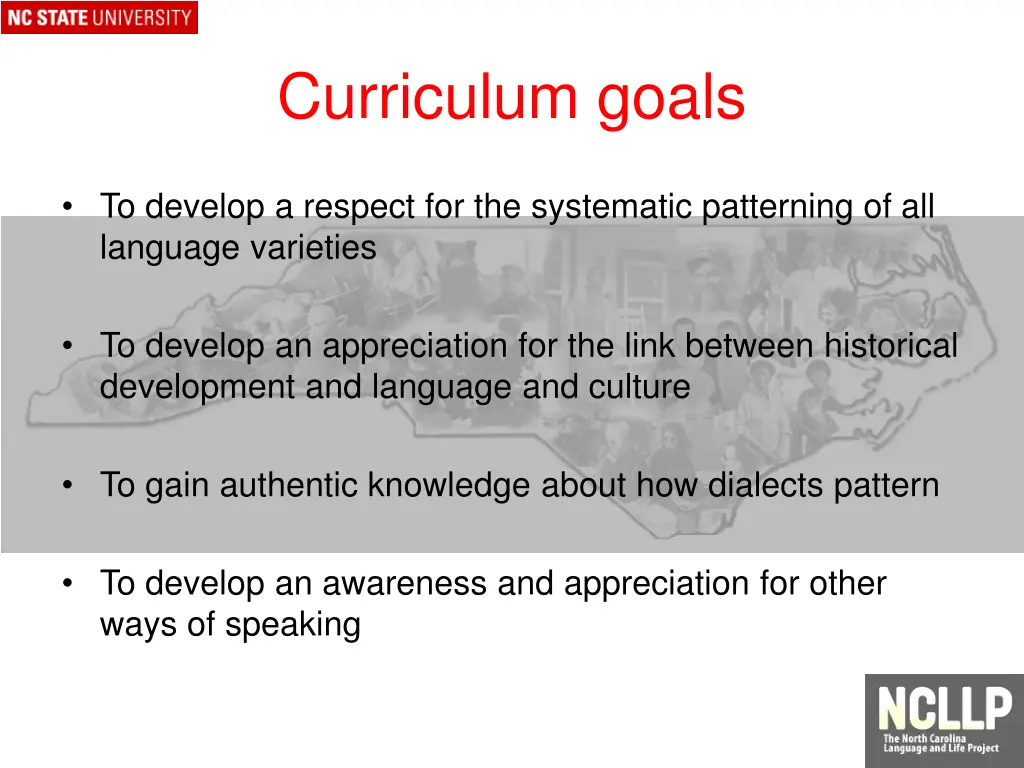 curriculum goals