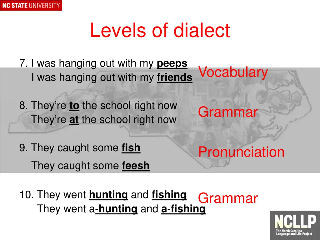 levels of dialect 2