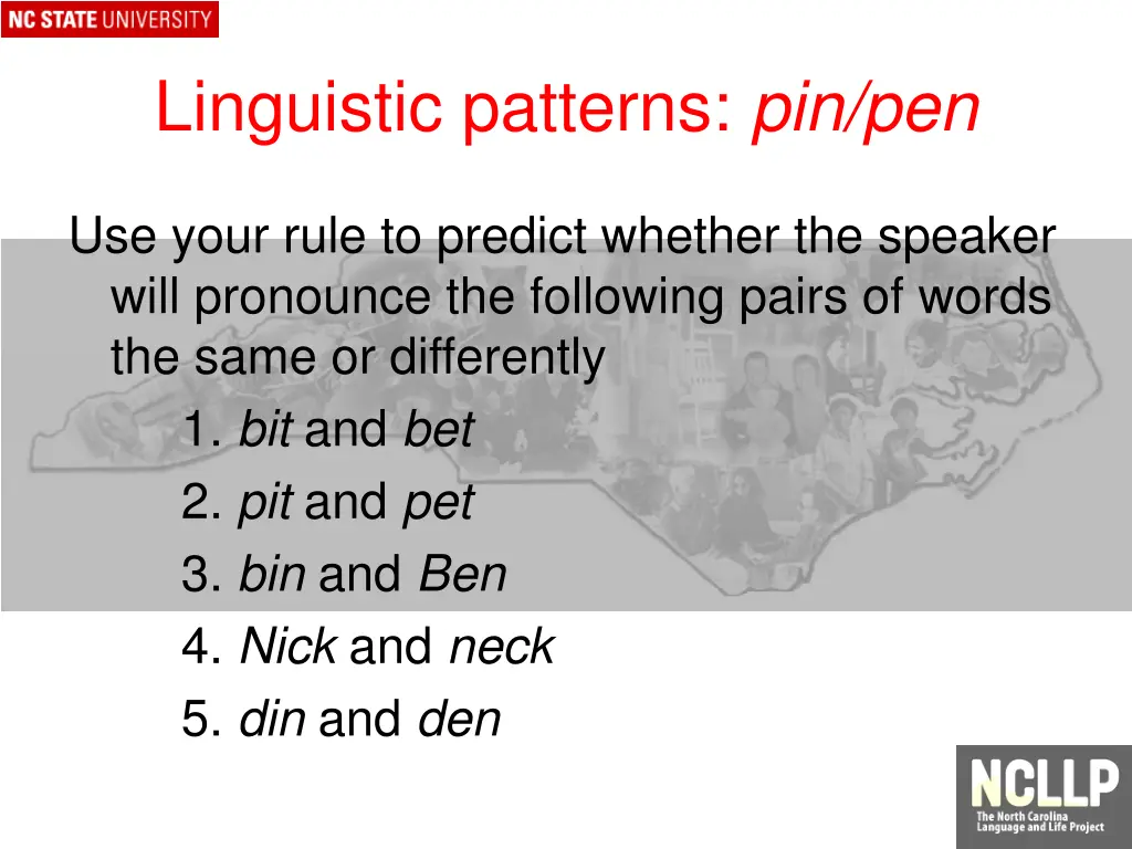 linguistic patterns pin pen 2