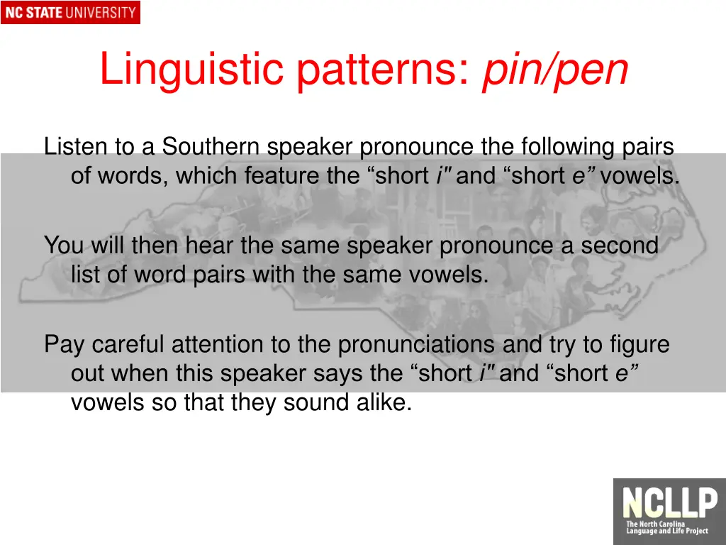 linguistic patterns pin pen