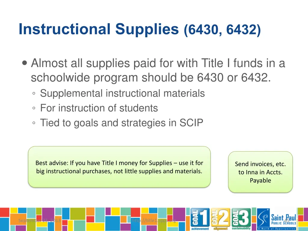 instructional supplies 6430 6432