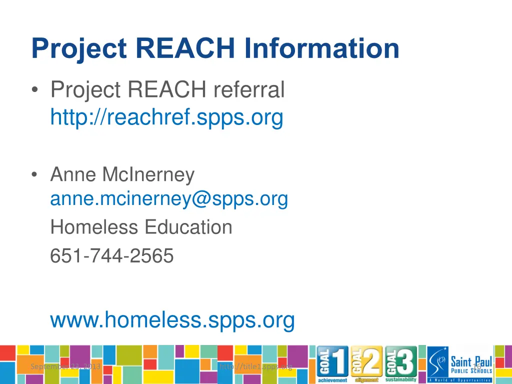 project reach information