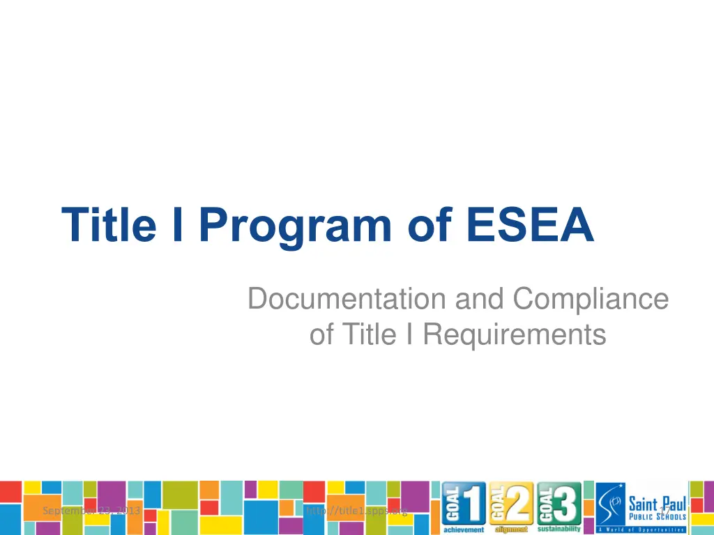 title i program of esea