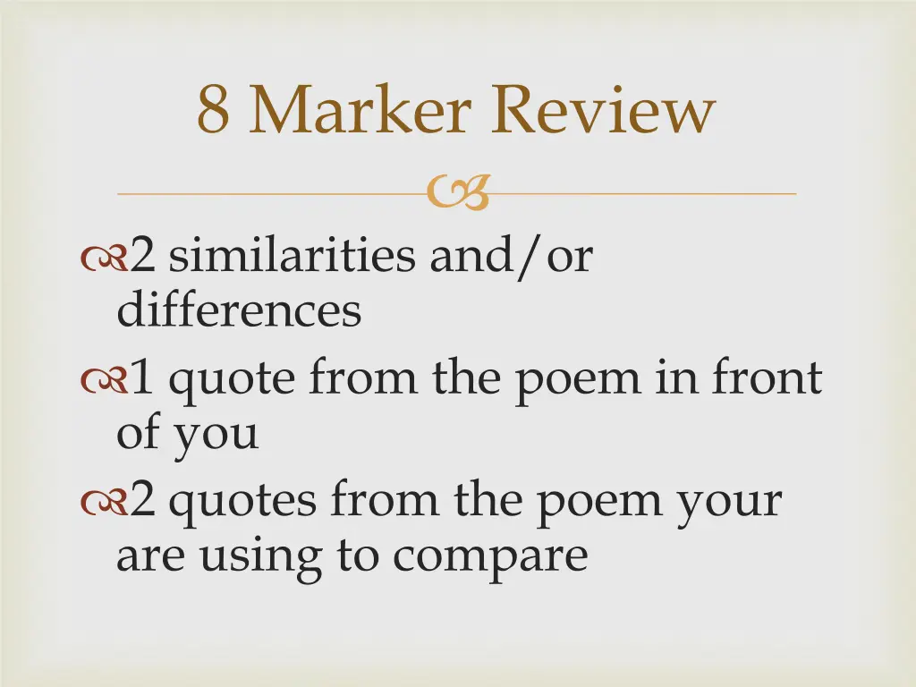 8 marker review 1