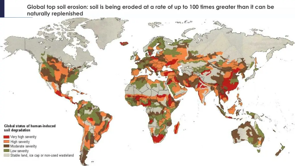 global top soil erosion soil is being eroded