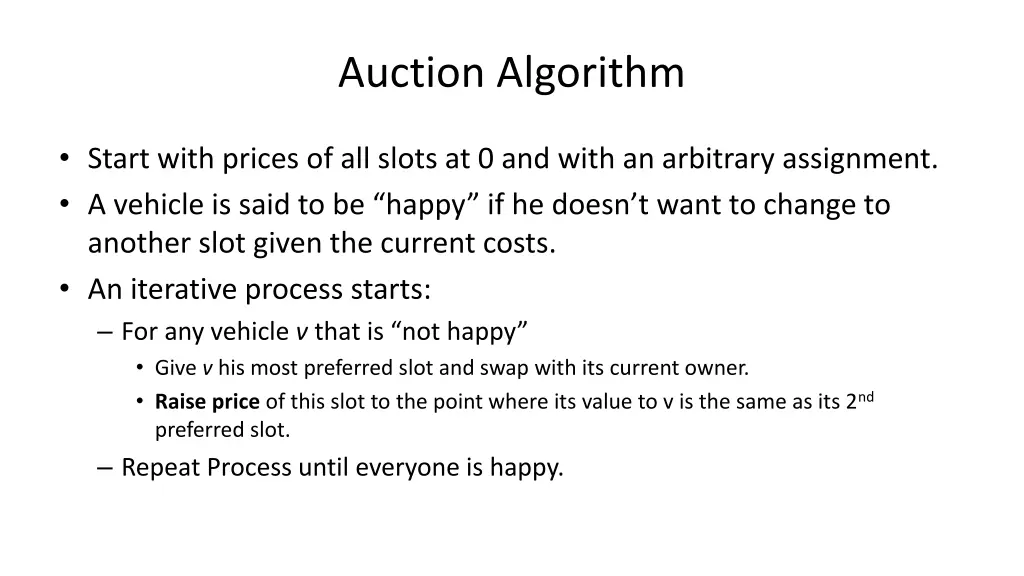 auction algorithm