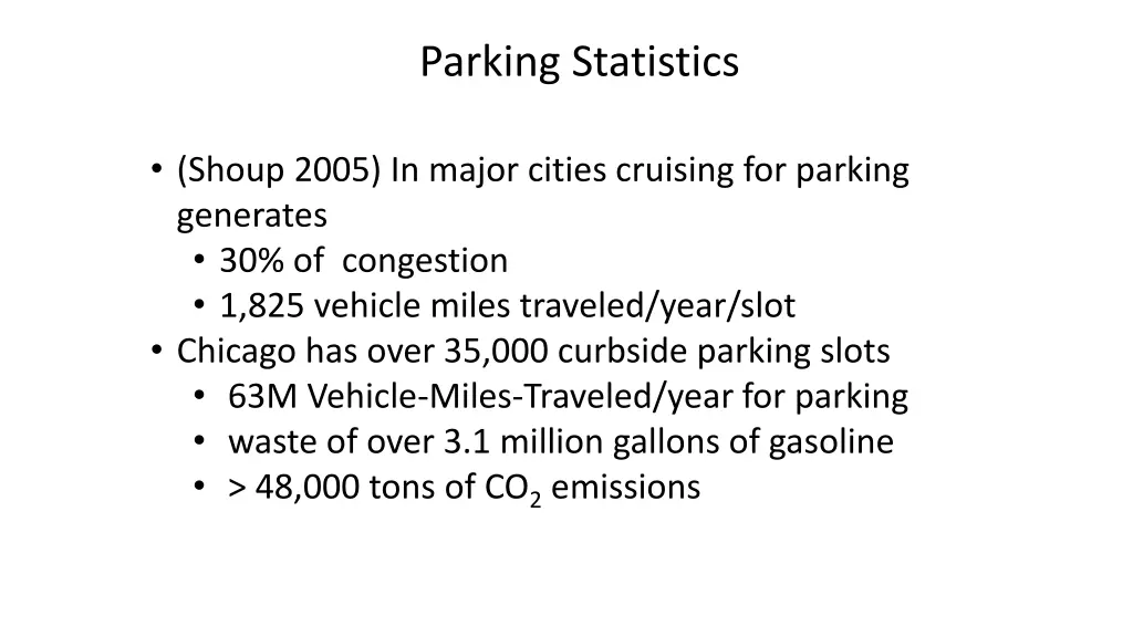 parking statistics