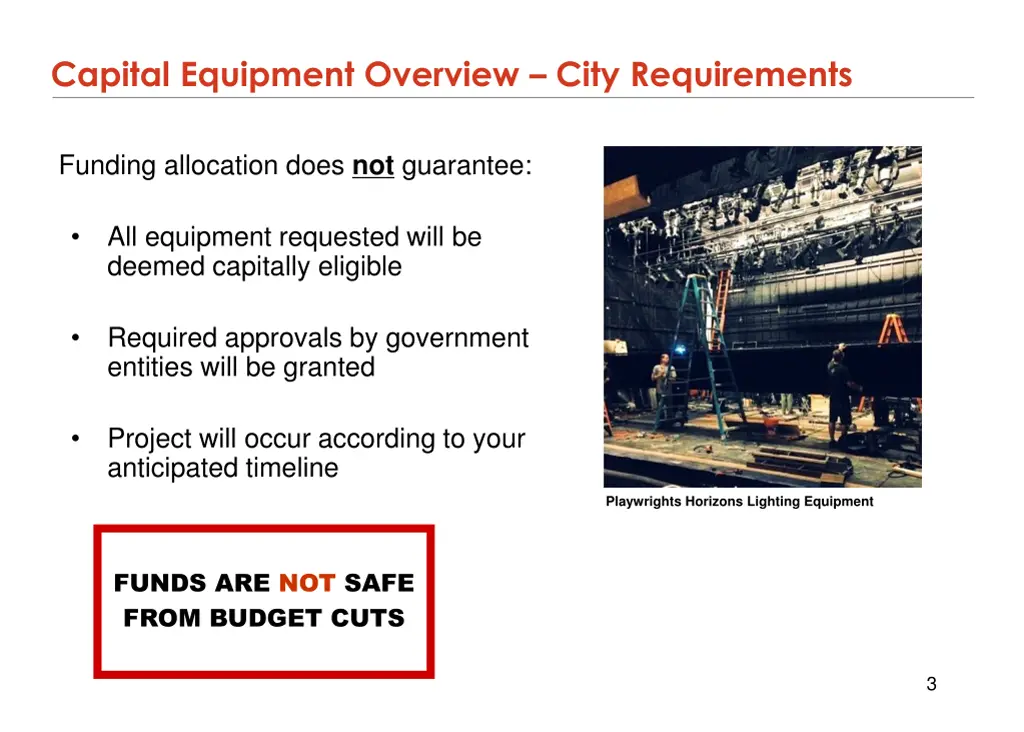 capital equipment overview city requirements 1