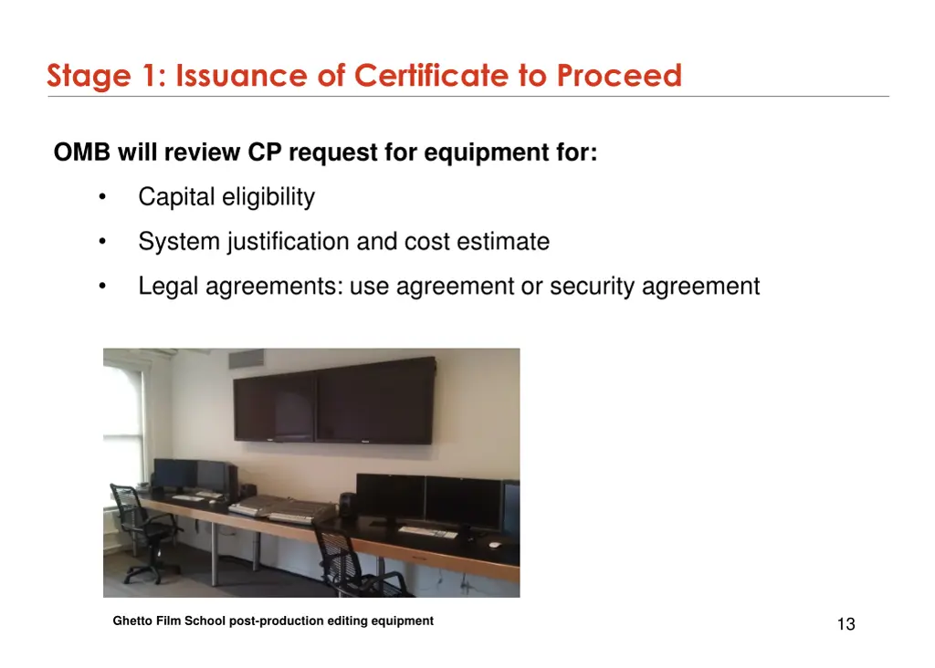 stage 1 issuance of certificate to proceed 1