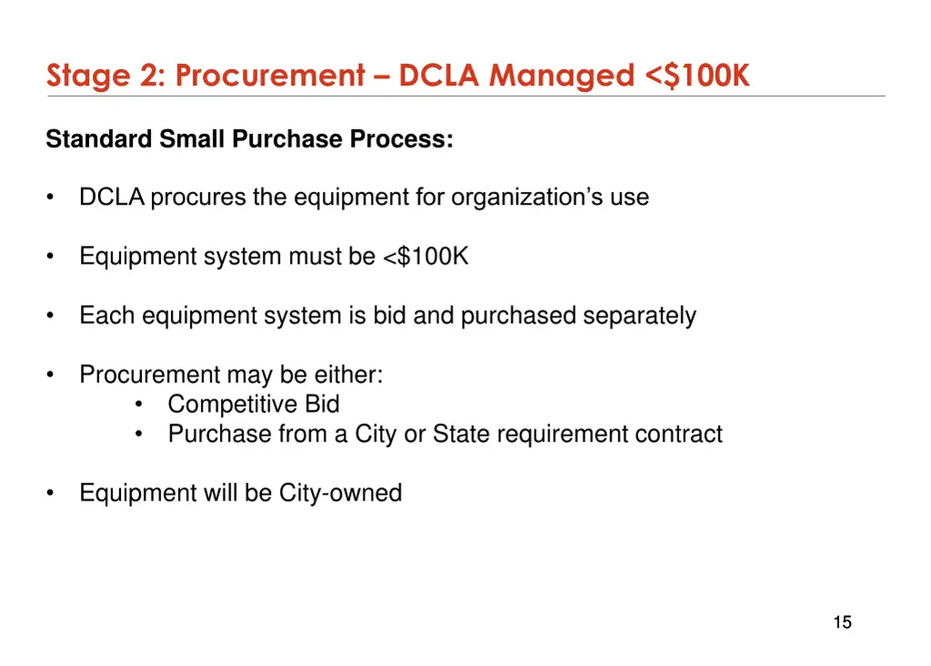 stage 2 procurement dcla managed 100k