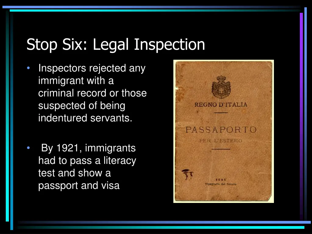 stop six legal inspection 1