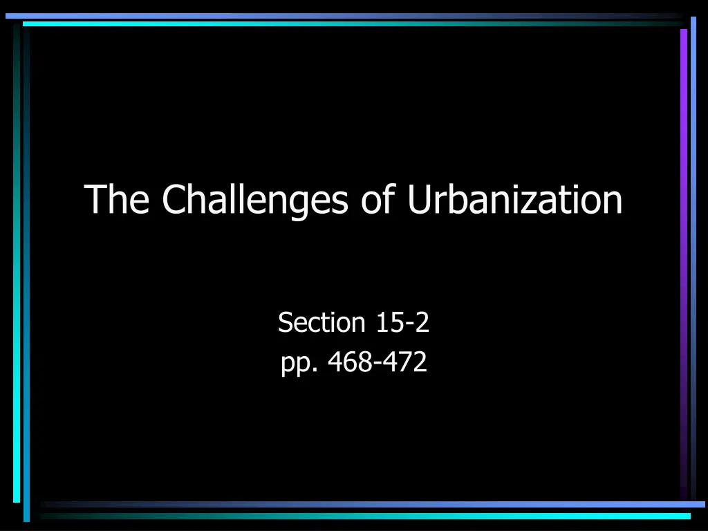 the challenges of urbanization