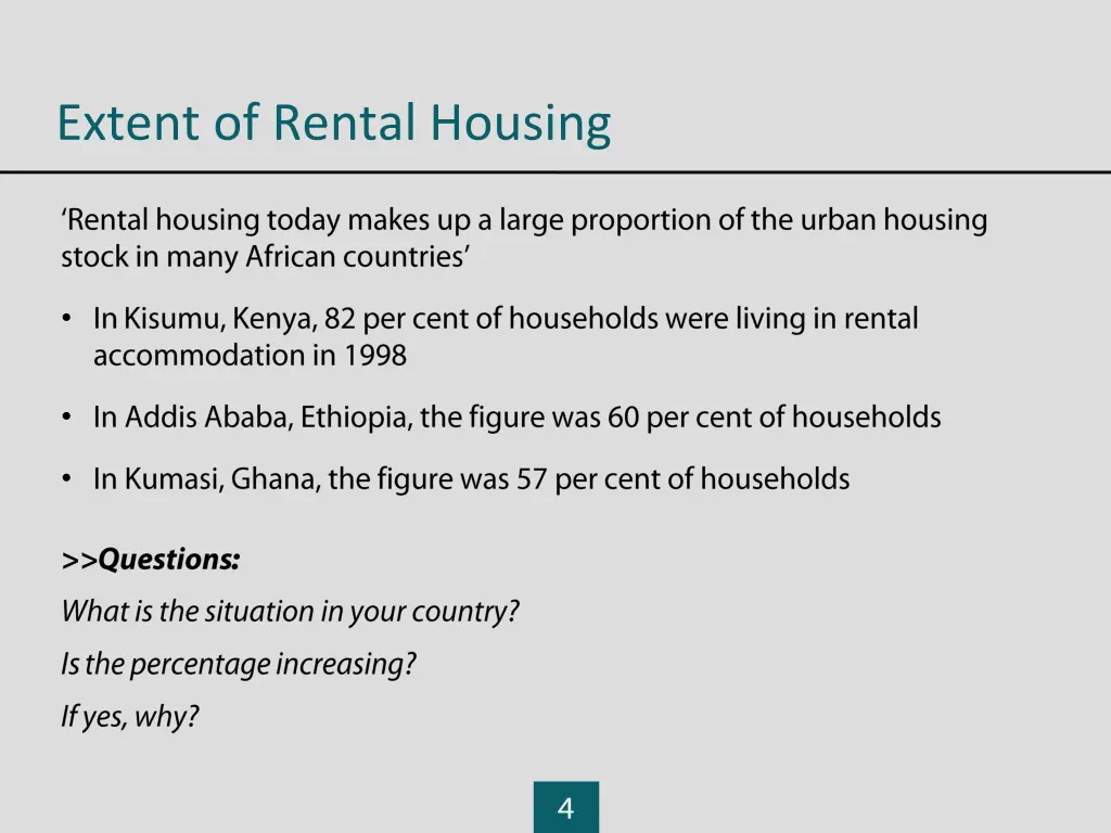 extent of rental housing