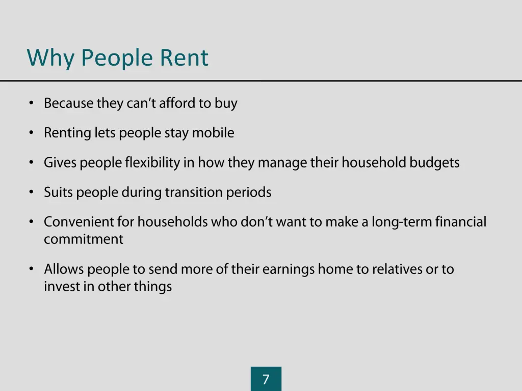 why people rent