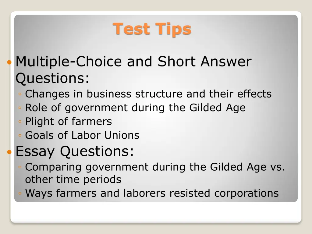 test tips