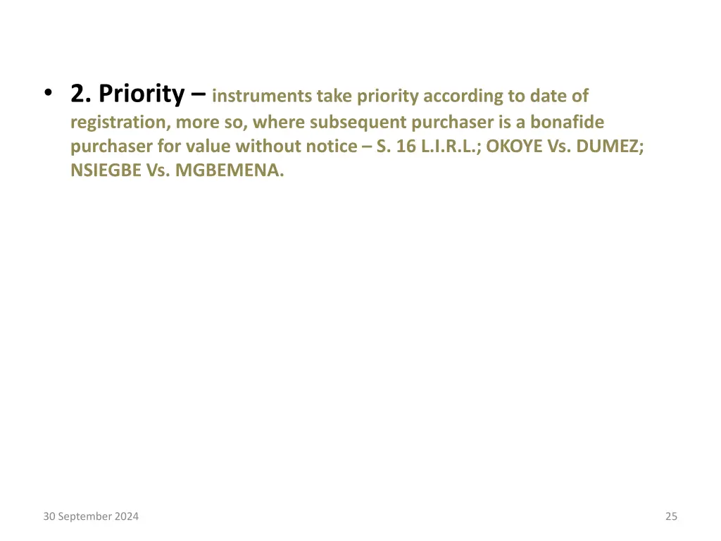 2 priority instruments take priority according