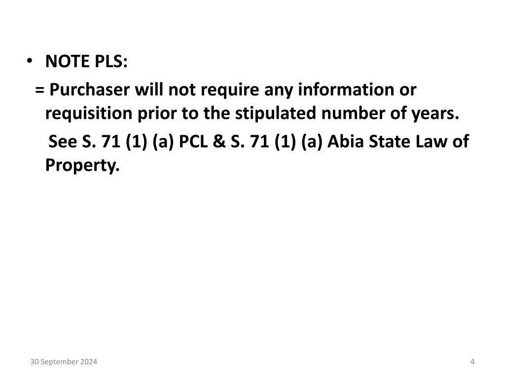 note pls purchaser will not require