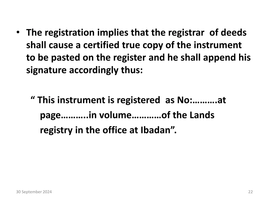 the registration implies that the registrar