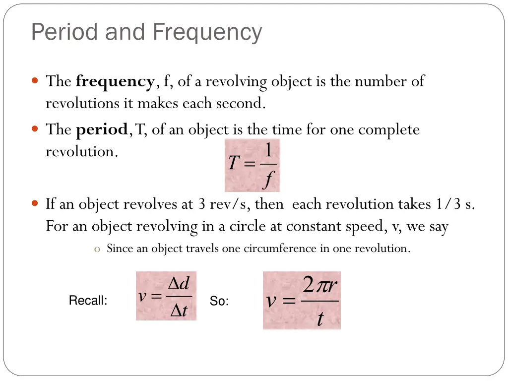 period and frequency