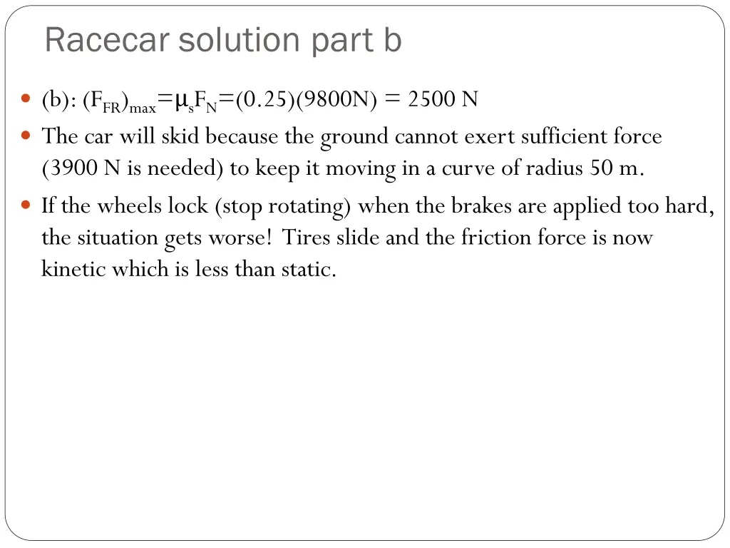 racecar solution part b