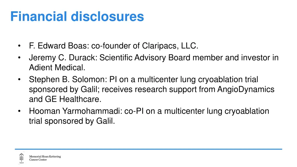 financial disclosures