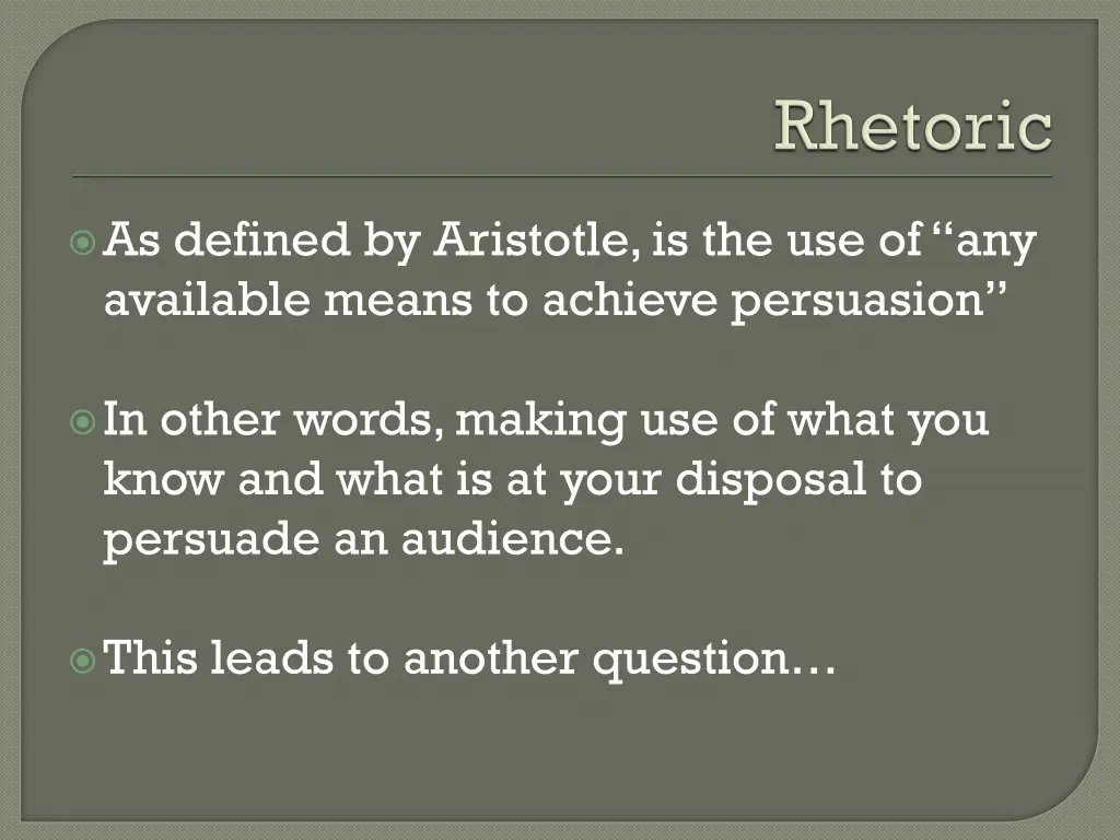 as defined by aristotle