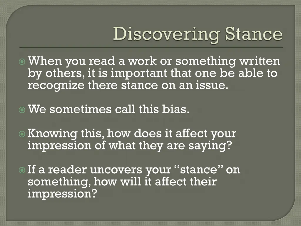 when you read a work or something written