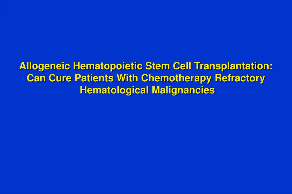 allogeneic hematopoietic stem cell