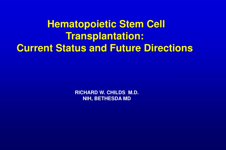 hematopoietic stem cell transplantation current