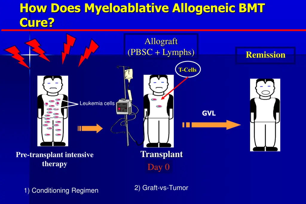 how does myeloablative allogeneic bmt cure