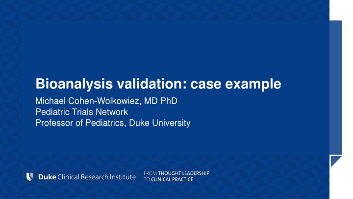 bioanalysis validation case example michael cohen