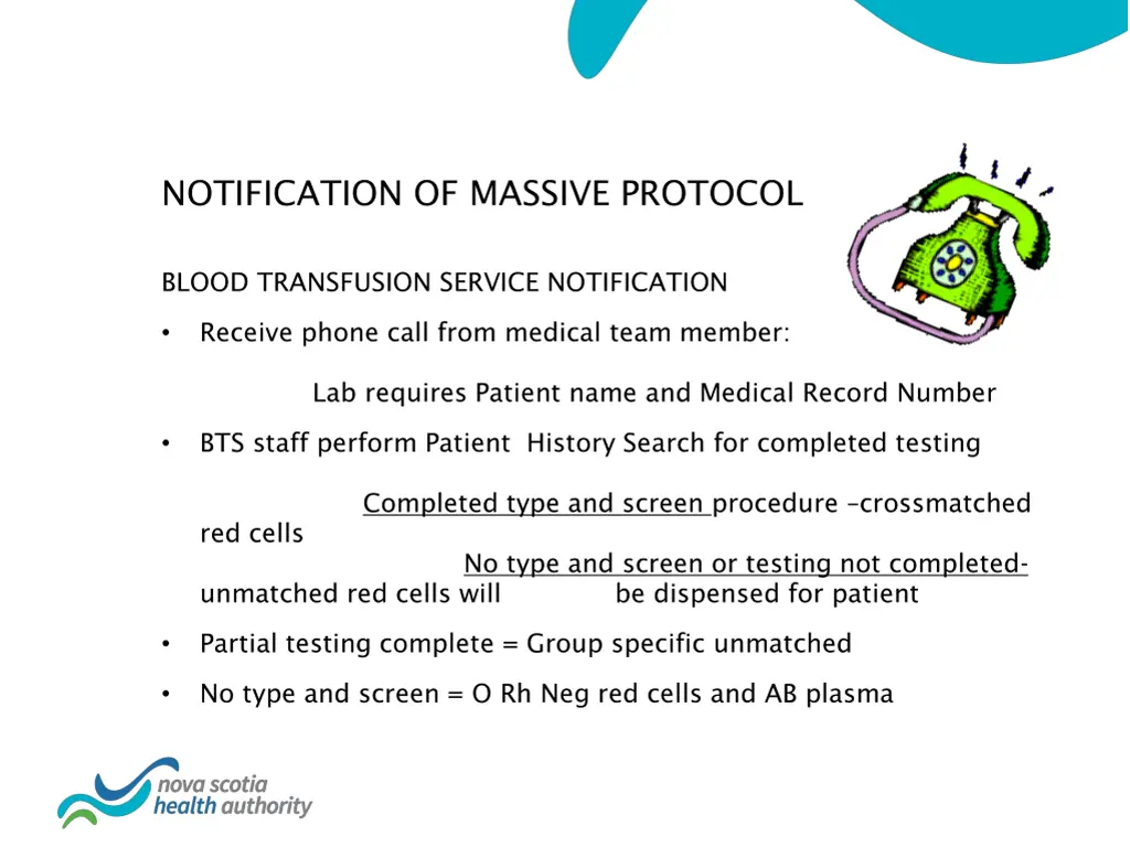 notification of massive protocol