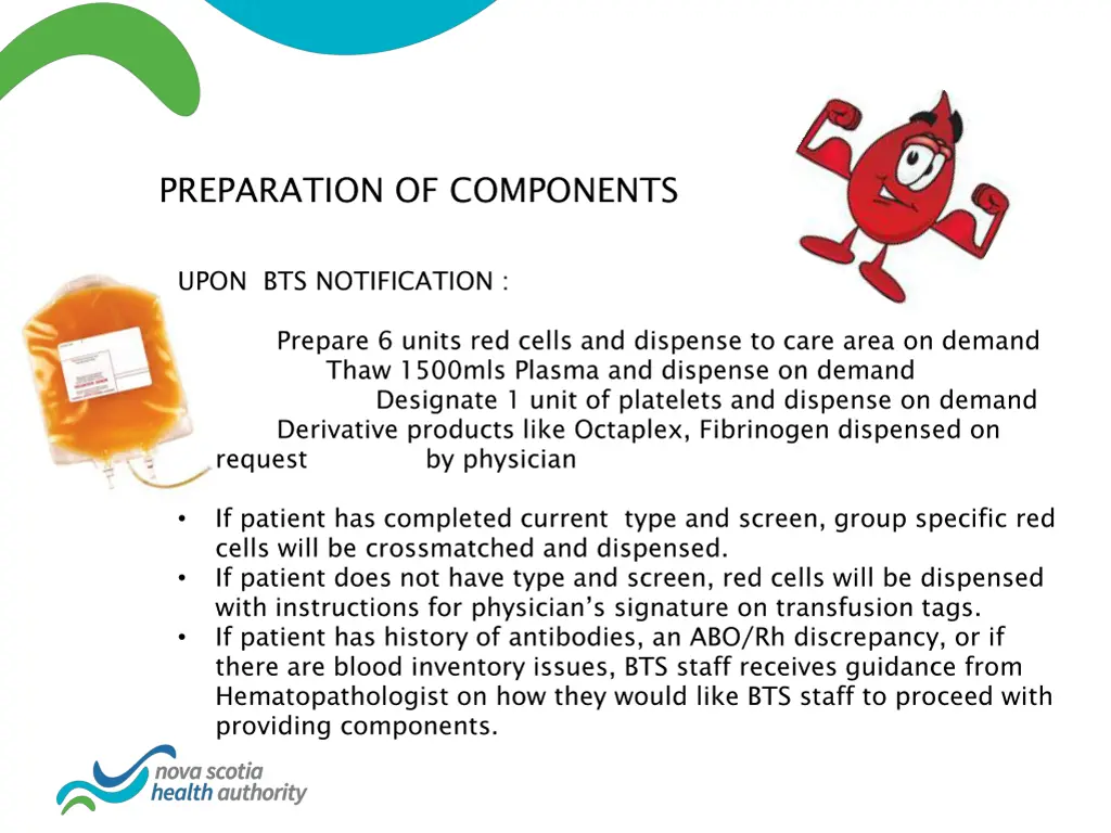 preparation of components