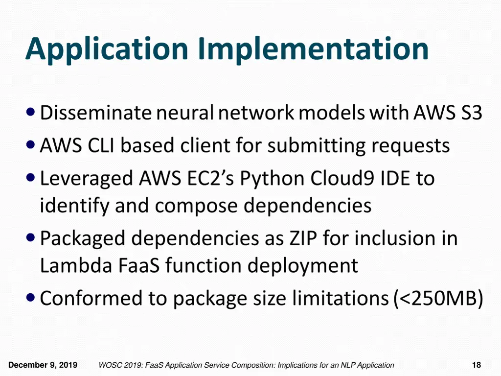 application implementation