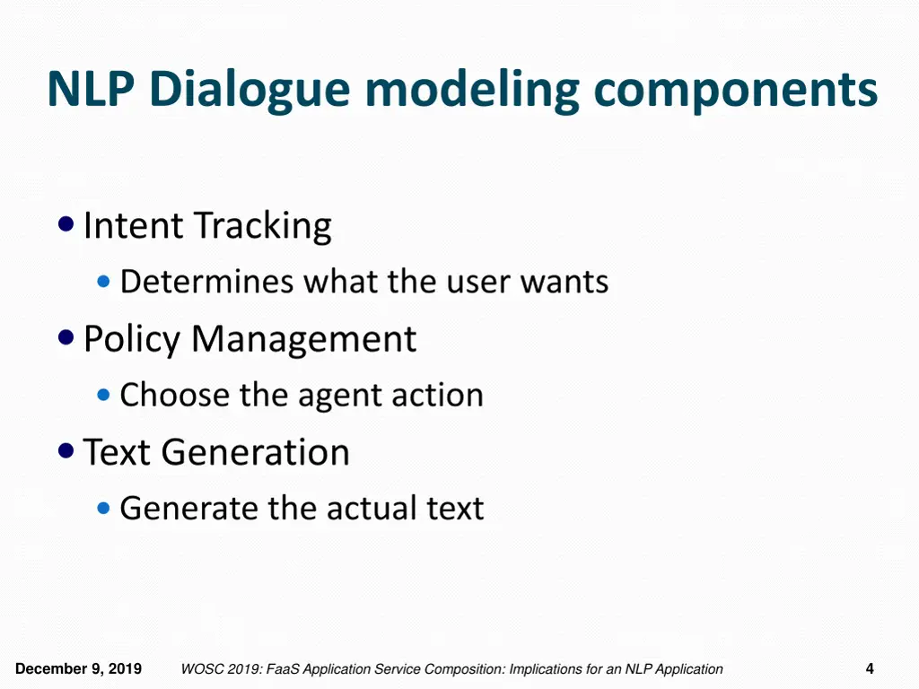 nlp dialogue modeling components