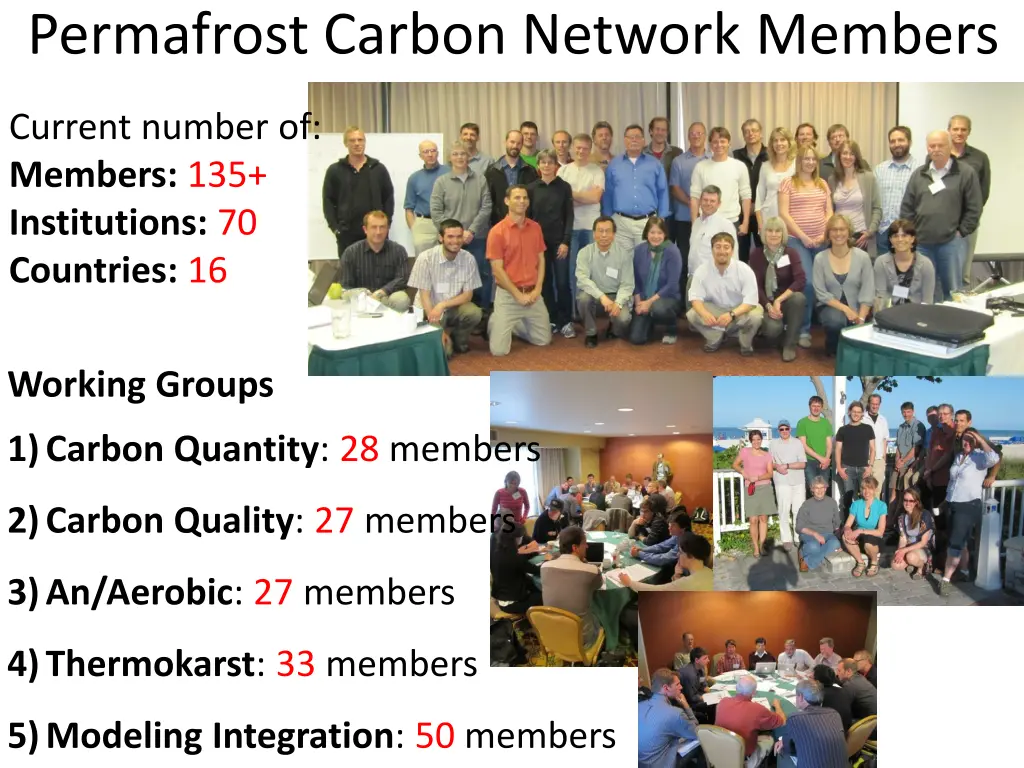 permafrost carbon network members