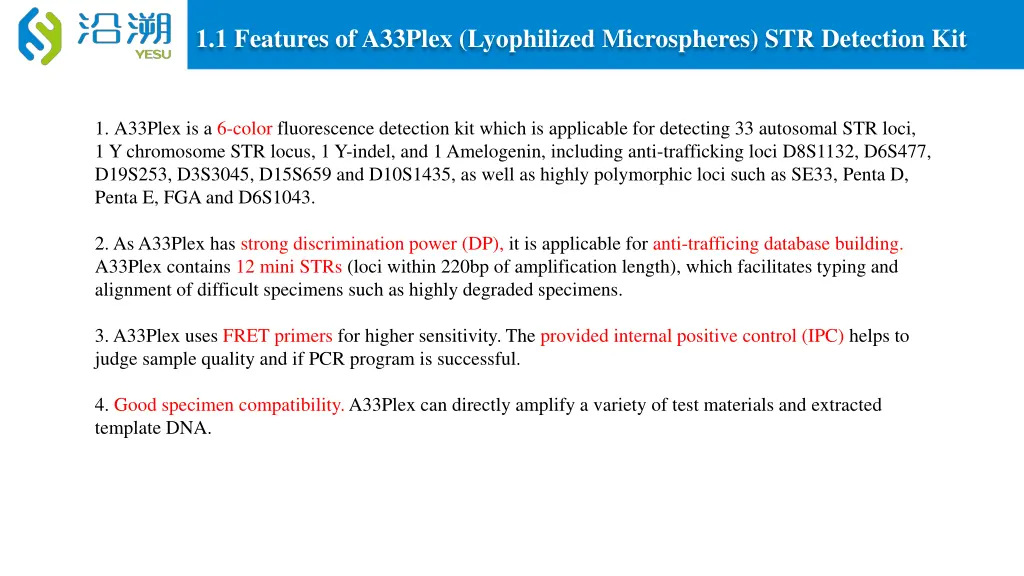 1 1 features of a33plex lyophilized microspheres