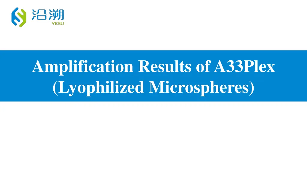 amplification results of a33plex lyophilized