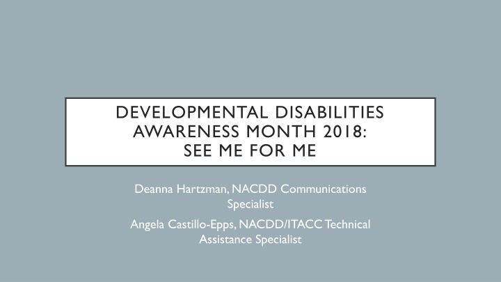 developmental disabilities awareness month 2018