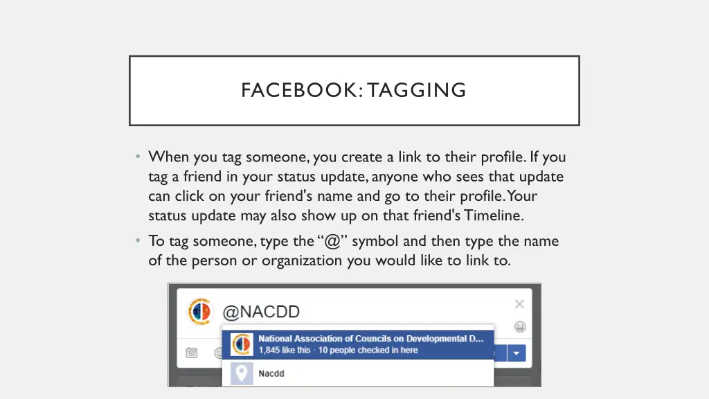 facebook tagging