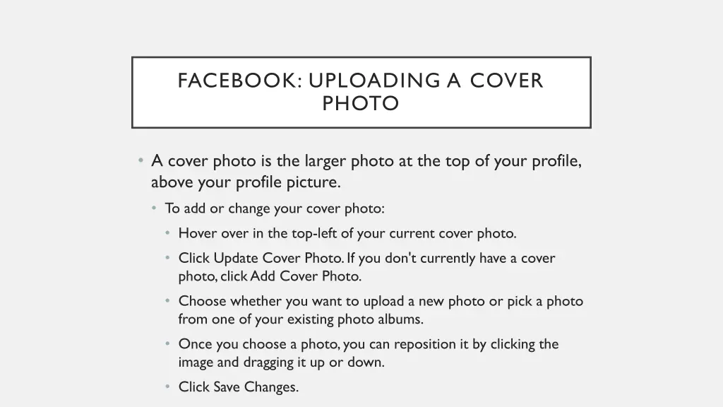 facebook uploading a cover photo