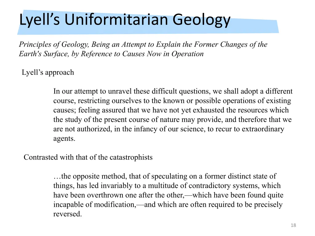 lyell s uniformitarian geology