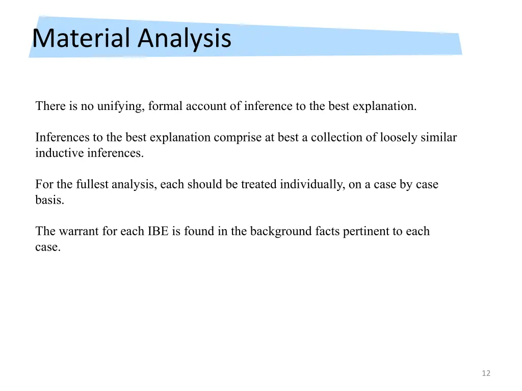 material analysis